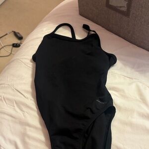 Black Women's One-Piece Swimsuit - Sporty Classic